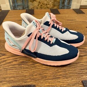 F9 - Kizik Athens Bahama Women's Navy and Peach Sneakers